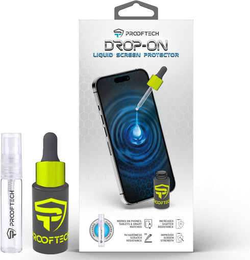 DROP ON Liquid Glass Screen Protector for up to 10 Devices - Wipe On Scratch and Crack Resistant Nano Protection for All Phones Tablets Smart Watc...