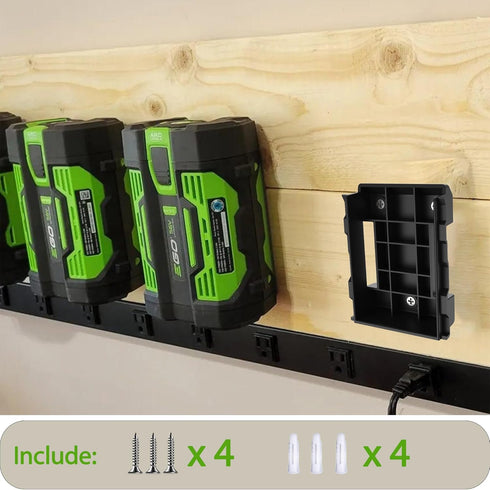 4 Pack for EGO Battery Holder | EGO Battery Mount | EGO Accessories | Ego Holder | 56V Ego Battery Holder Wall Mount | EGO 56V Battery Under Shelf...