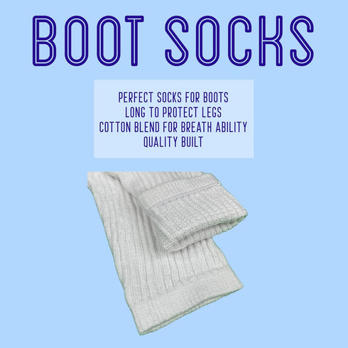Mens White Tube Socks for Men - Mens Over the Calf Socks - Knee High Long Socks Size 13-17...