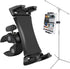 Microphone Music Stand Tablet Smartphone Holder Mount Heavy Duty 360 Degree Swivel Clamp Compatible with 3.5 to 13.5in Phone Tablets, iPad Pro 12....