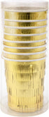 Meri Meri Gold Fringe Party Cups (Pack of 8), Disposable Paper Cups, Disposable Party Cups, 9oz., Sized for Kids & Adults, Ideal for Hot or Cold P...