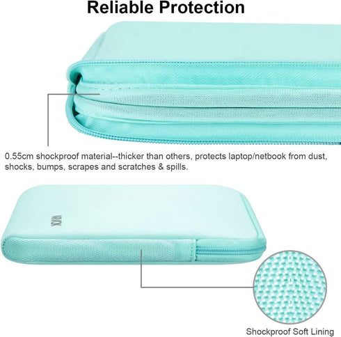 ARVOK 11 11.6 12 Inch Laptop Sleeve Multi-Color & Size Choices Case/Water-Resistant Neoprene Notebook Computer Pocket Tablet Briefcase Carrying Ba...