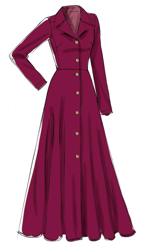 Vogue V9345E5 Easy Women's Notched Collar Dress Sewing Patterns, Sizes 14-22...