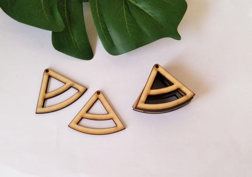 30PCS Triangle Wood Earring Blanks, Macrame Earring Blanks,DIY Project Wood, Macrame Supplies Wood Earrings (1'' x 1.28'')...
