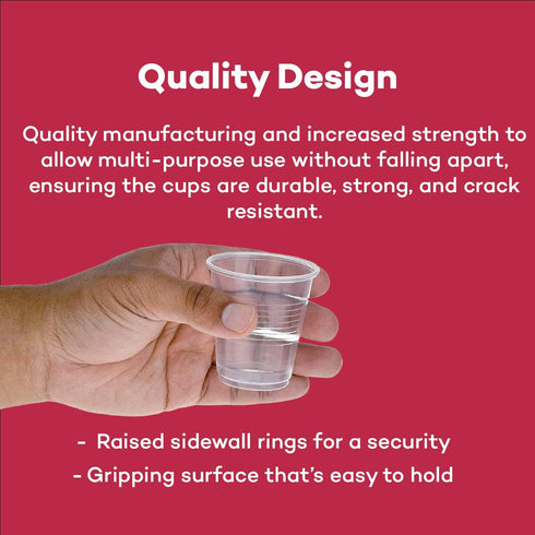 Dealmed 3 oz. Disposable Plastic Cups – 100% Recyclable Cups for Doctor's Offices, School Nurse's, Hospitals, at Home and More (Pack of 100)...