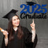 2025 Graduation Party Decorations Wooden Sign Blue Class of 2025 Photo Booth Props 2025 Graduation Picture Props for 2025 Graduation Party Supplie...
