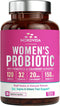 Women's Probiotic, 120 Billion & 32 Strains with Cranberry, Prebiotics & Digestive Enzymes, Gut, Vaginal & Urinary Tract Support, 30 Delayed Relea...