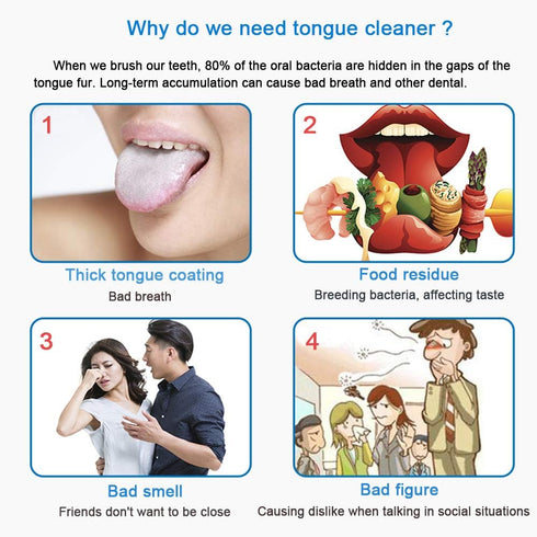 2 Pack Tongue Scraper Cleaner for Adults & Kids, Medical Grade Metal Tongue Scrapers with Travel Case, Wide-Head Tongue Cleaners Set for Fresh Bre...
