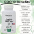 PRISTINE'S CoQ10 500MG Energy Production Support Supplement Capsules - 30 Day Supply Heart Health Supplement - Lung Health & Migraine Support Anti...
