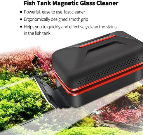 Magnetic Fish Tank Glass Cleaner, Aquarium Magnet Glass Cleaner, Fish Tank Magnetic Glass Cleaner with Detachable Scraper, Aquarium Glass Cleaner ...