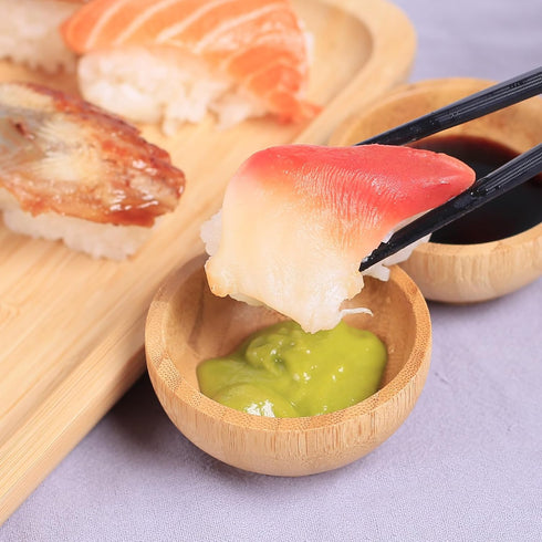 Dipping Bowls Set, Small Bamboo Dipping Sauce Cups for Soy Sauce/Condiment/Salad/Snacks, Reusable Round Side Dish Bowls for Gourmet Oil Dipping Sp...