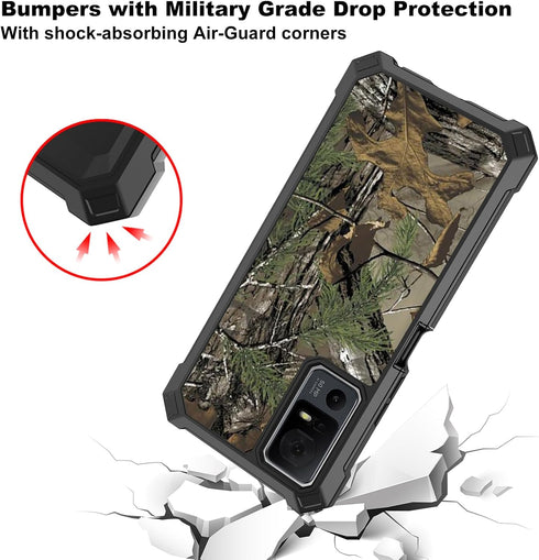 Ailiber for TCL 505 Phone Case, Jitterbug Smart 4/TCL 40 T/TCL 40XL Case with Screen Protector, Dual Layer Protection, Shockproof Corner TPU Bumpe...