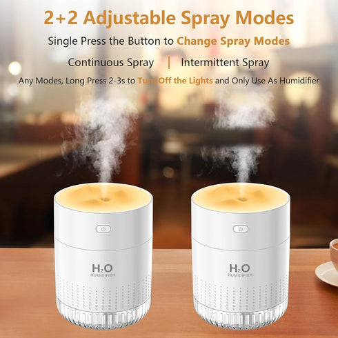Portable Mini Humidifier For Plants Indoor 500ml Small Cool Mist Humidifier Usb Rechargeable Mini Humidifier For Desk Travel Office Home Nursery A...
