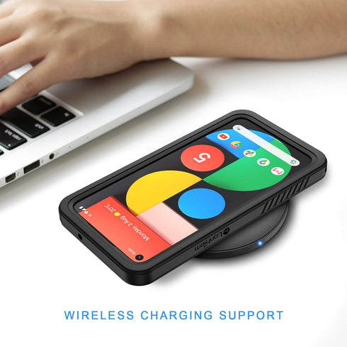 Lanhiem for Google Pixel 5 Case, IP68 Waterproof Dustproof with Built-in Screen Protector, Heavy Duty Full Body Protective Phone Case for Pixel 5,...