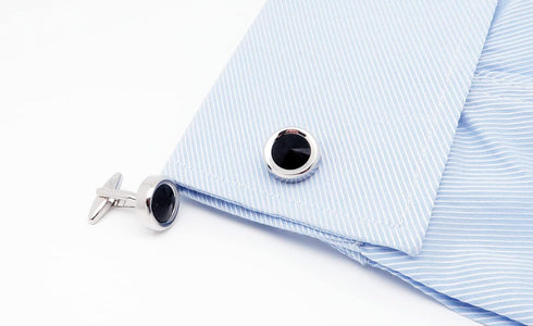 Round Diamond Cutting Crystal Men Cufflinks and Tie Clip Set Regular Necktie Tie Pin Cuff Links for Wedding Business Shirt Tie...