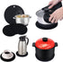 Silicone Trivet Mats Round Pot Holder 5Pcs Multi-Purpose Hot Pot Mats Hot Pad Jar Opener Spoon Rest Heat Resistant Non-Slip Durable Flexible Dishw...