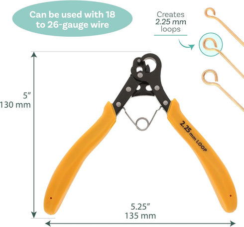 The Beadsmith One Step Looper – Create and Trim Consistent 2.25 mm Loops for Jewelry, Use With 18-26g Craft Wire...