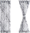 FMFUNCTEX Sheer Side Front Door Curtains 40" White Black Branch Tree Half Print Curtain for Patio Doors with Matching Tiebacks 24”w 2 Panels...