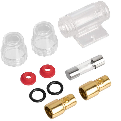 OIIKI 4-8 Gauge AWG in-line AGU Fuse Holder with 2 PCS 60A AGU Type Fuse for Car Audio, Alarm Amplifier, Truck Audio, Compressors...