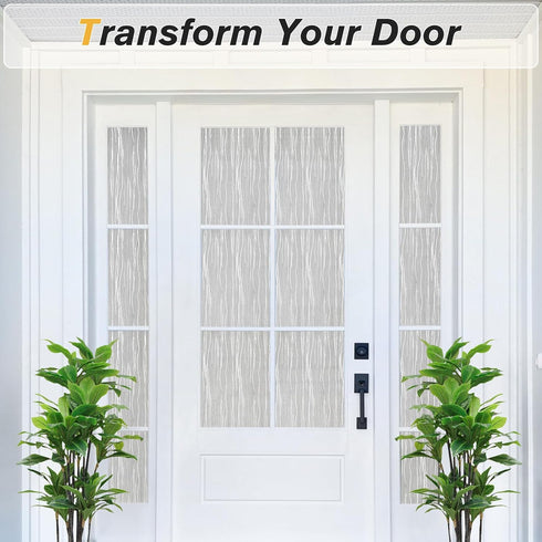 Haton Window Privacy Film, Frosted Glass Window Film, Non-Adhesive Removable Static Cling Window Clings, UV Blocking Window Stickers, Opaque Decor...