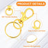 120pcs Key Chain Clip Hooks, Evatage Swivel Clasps Lanyard Snap Hook with Key Rings, Keychain Hooks for Lanyard, Purse and Crafting...