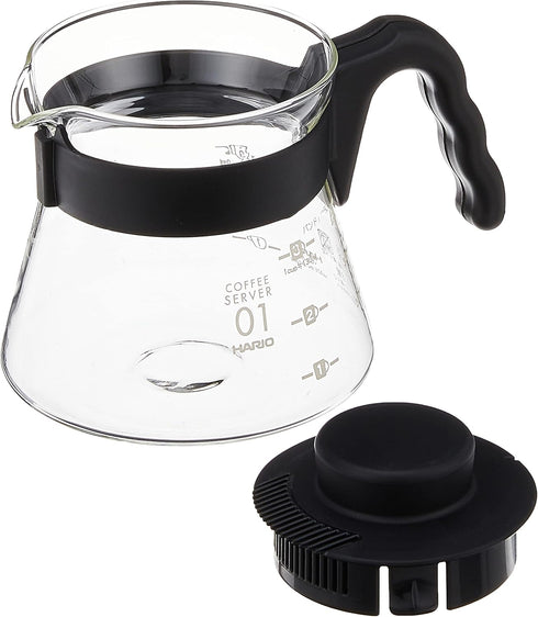 Hario V60 Glass Coffee Server, 450ml, Black...