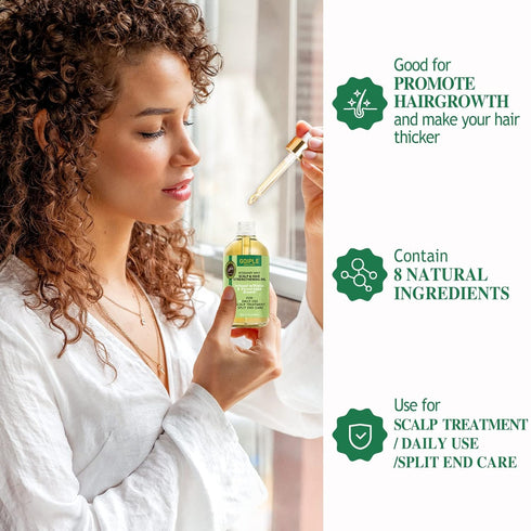 Organic Rosemary Oil For Hair Growth 3.1 FL OZ, Pure Natural Scalp Hair Growth Oil With Essential Oils, Rosemary Hair Oil Nourishing Treatment For...