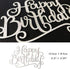 Allazone 1 PCS 'HAPPY BIRTHDAY' Cake Topper & 7 PCS Pentacle Stars Cake Toppers Decoration - Silver...