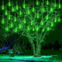 Kwaiffeo Halloween Lights Outdoor, Meteor Shower Lights for Halloween Decorations Christmas Party St. Patrick's Day, UL Plug, Green Christmas Ligh...