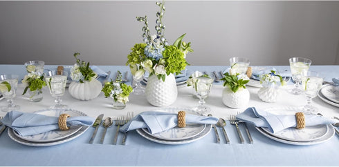 Solino Home Linen White Table Runner 72 Inches Long - 100% Pure Linen Hemstitch Table Runner 14 x 72 Inch for Dresser, Dining, Summer, Fall, Hallo...
