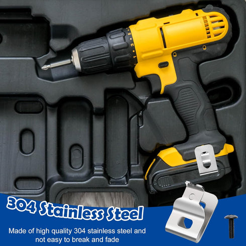 10PCS Belt Clips for Dewalt, Anglecai Drill Tool Clips Hook Kit 304 Stainless Steel Drill Belt Clips with Screws for Dewalt N268241 Fit for 20V Po...
