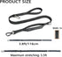 Heavy Duty Dog Leash, 4-5.5FT No Pull Shock Absorbing Dog Leash Reflective Dog Walking Training Leash Bungee Dog Leash with 2 Padded Handles for M...