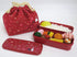 OSK Japanese Traditional Rabbit Moon Bento Box Set, PW-28C Renewal Version, Microwave-safe, Dishwasher-safe, Chopsticks, Bento Bag, Red...