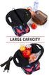 Violet Mist Neoprene Lunch Bag Reusable Insulated Box with Adjustable Shoulder Strap for Women and Men, Dinosaur 2, 11.42"L x 10.43"H x 5.51"W...