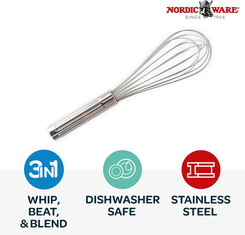 Nordic Ware Large Whisk, 11-Inch, Stainless Steel...