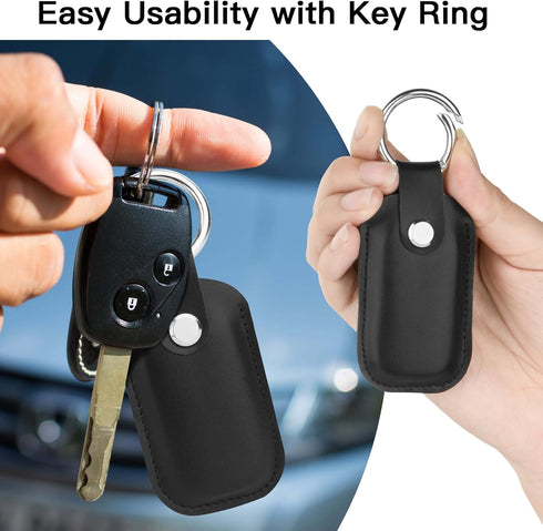 Compatible with Tile Pro 2022 Case, Microfiber Leather Holder Case Protective Cover with Key Ring for Tile Pro 2022 Tracker, 1 Pack (Black)...