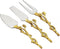 Golden Vine Cheese Spreader Set, 7.5", Silver/Gold...