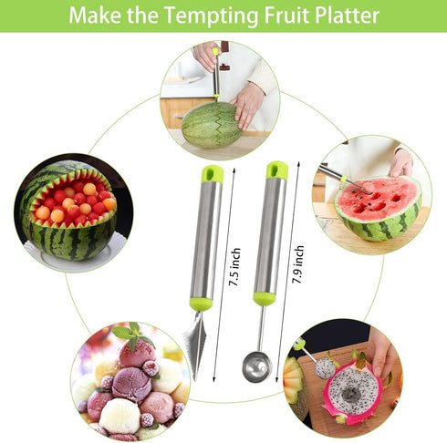 Openfly Vegetable Corer Tool, 6 Pcs Stainless Steel Fruit and Vegetable Corer Tools for Home Kitchen Cherry Pear Jujube Zucchini Chili...