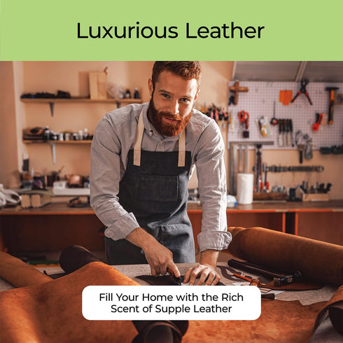 Good Essential - Professional Leather Fragrance Oil for Candle Warmer, Wax Melts - 0.33 Fluid Ounces - Leather Scent for Diffuser - Leather Scente...