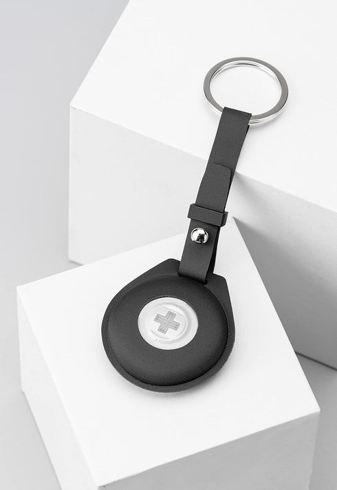 Swissdigital Sound-Playable Finder Keychain,Bluetooth Locator for Bags, Luggages, Keys, Toys, and Your Personal Items, Works with Apple Find My ap...