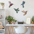 Teling 4 Pcs Metal Hummingbird Wall Art Metal Dragonfly Wall Decor for Modern Farmhouse Rustic Home Living Room Bedroom Kitchen Patio Indoor Outdo...