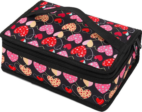 FlowFly Small Lunch box Insulated Soft Bag Mini Cooler Back to School Thermal Meal Tote Kit for Kids, Girls, Boys,Women,Men, Heart...