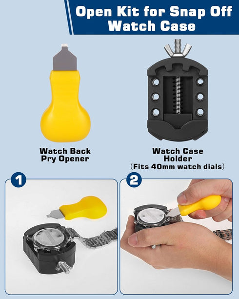 Vastar Watch Repair Kit, Watch Battery Replacement Tool Kit, Watch Link Removal Tool Kit, Watch Band Link Pin Tool Set with Carrying Case...
