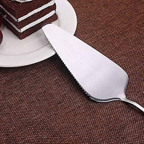 10 Pack Stainless Steel Cake Server, Stainless Steel Pie Machine Cake Rack Handle Scraper Slot Pizza Machine Cutting Knife Professional Shovel Ser...