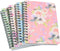 Yansanido Spiral Notebook, 4 Pcs A6 Flower Design Thick Hardcover 8mm Ruled 4 Color 80 Sheets -160 Pages Journals for Study and Notes (A6-4pcs flo...