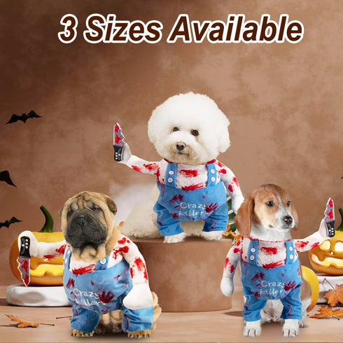Deadly Dog Halloween Costumes Dog Clothes, Adjustable Halloween Costumes for Dogs Funny pet Wig cat Dog Cosplay Halloween Christmas, Dog Costumes ...