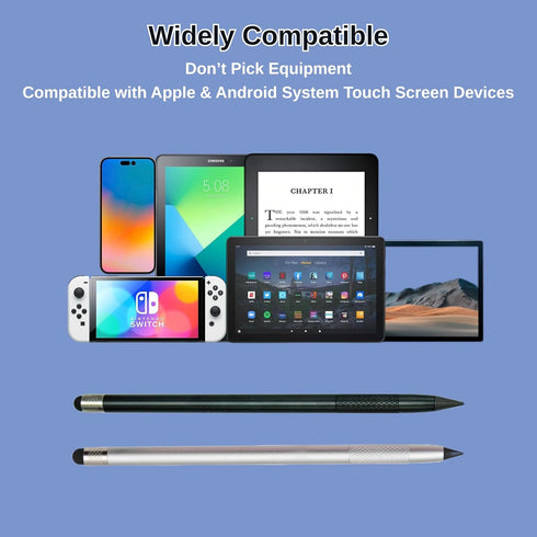 2PCS Stylus Pen for iPad, 2 in 1 Double-Ended Stylus Pen Universal for iPad/iPhone All Capacitive Touch Screens, Pencil Writing for Children/Stude...