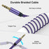3.5mm Audio Cable,5FT 2Pack Aux Cord 3.5 mm Male to Male Car Stereo Jack Cord TRS Auxiliary Audio Cable Hi-Fi Sound Headphone Braided Cable for Sa...