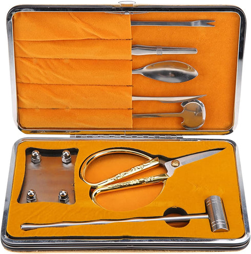 8Pcs Seafood Tool Set, Lobster Crab Nut Cracker Opener Tool Set Stainless Steel Seafood Claw Forks Picks Set Gift with Package Box...