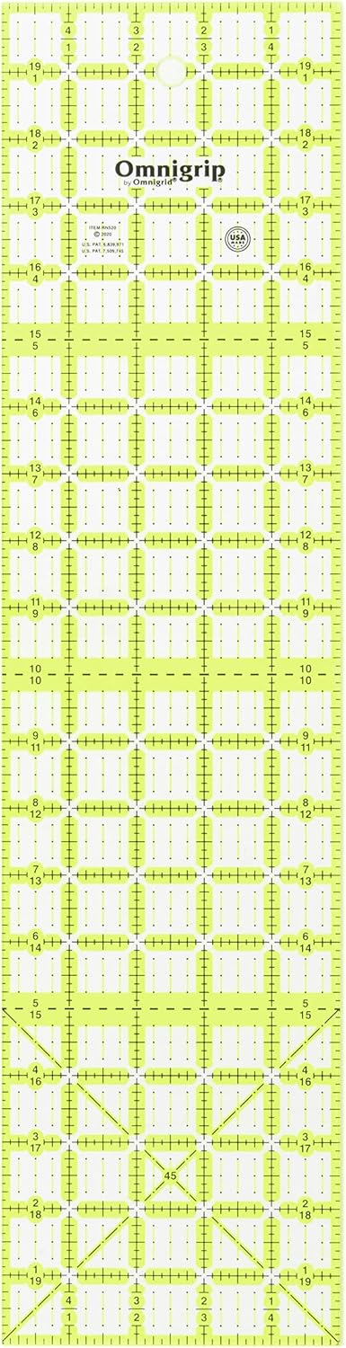 Omnigrid Omnigrip 5in x 20in Rectangle Ruler, none...